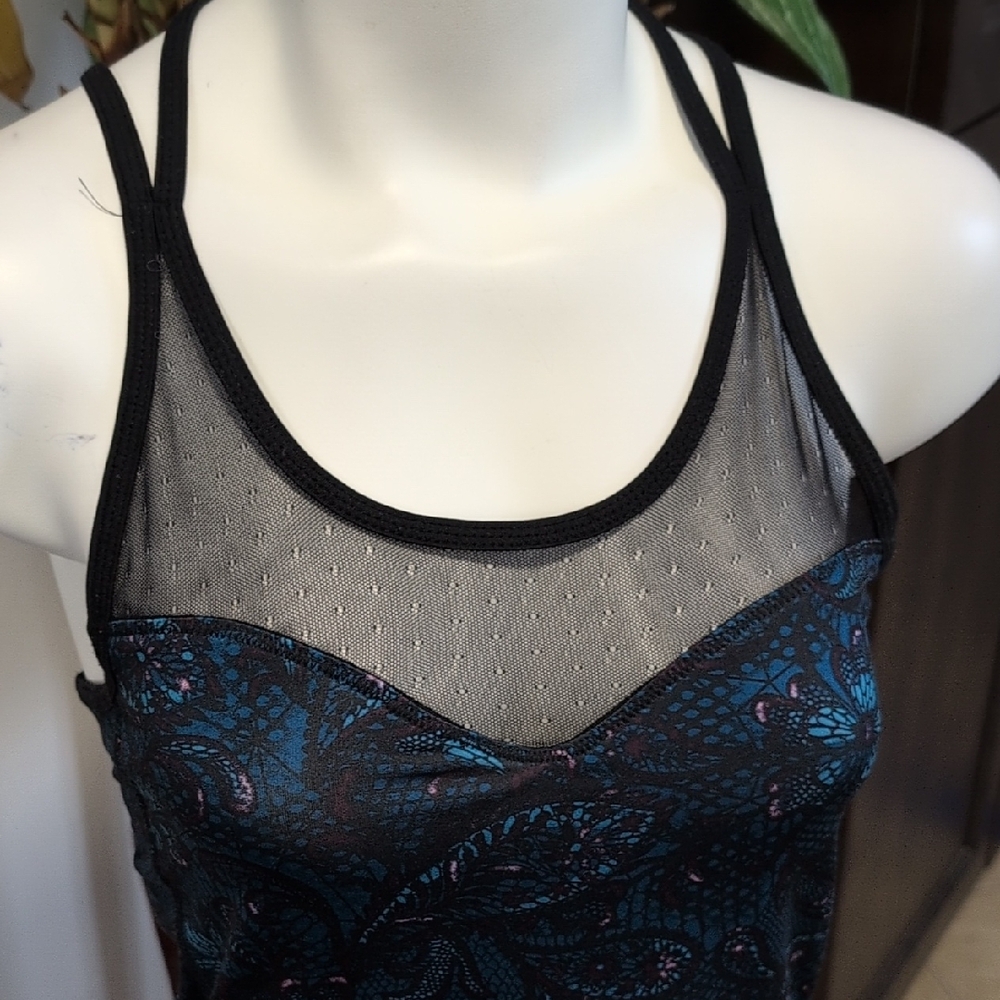 Joe Fresh Black and Blue Floral Lace Camisole - Picture 3 of 8